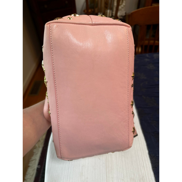 Jimmy Choo Pink Leather Star Studded Tote Bag - Picture 9 of 16